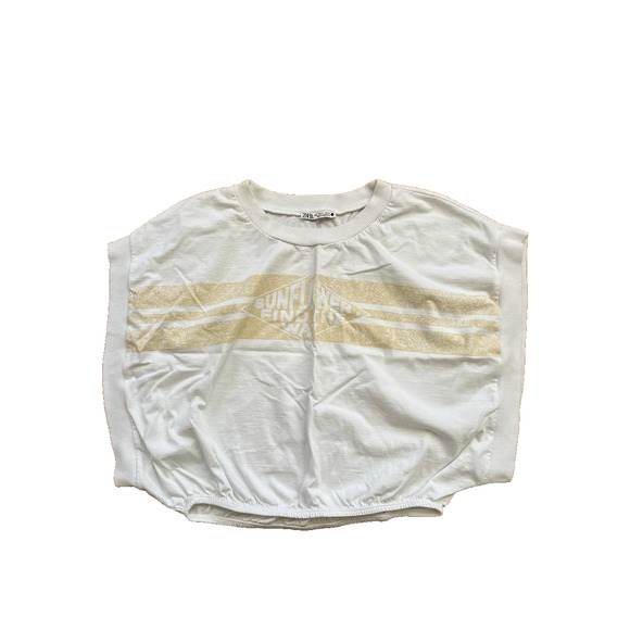 Zara Tops - ZARA Women Short Sleeve T Shirt Cotton Blend Top White Size L A000873